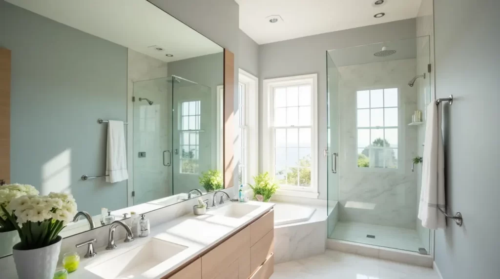 Custom mirrors installation in Massachusetts by Crystal Glass.
